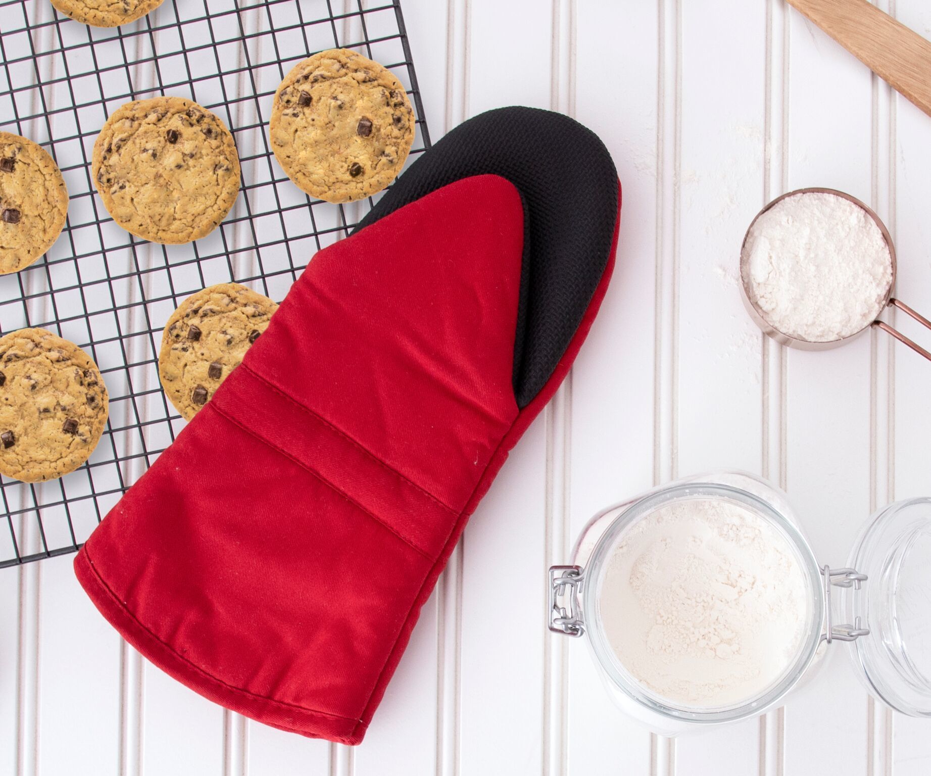 RITZ Royale Cotton Puppet Oven Mitt with Neoprene Non-Slip Grip