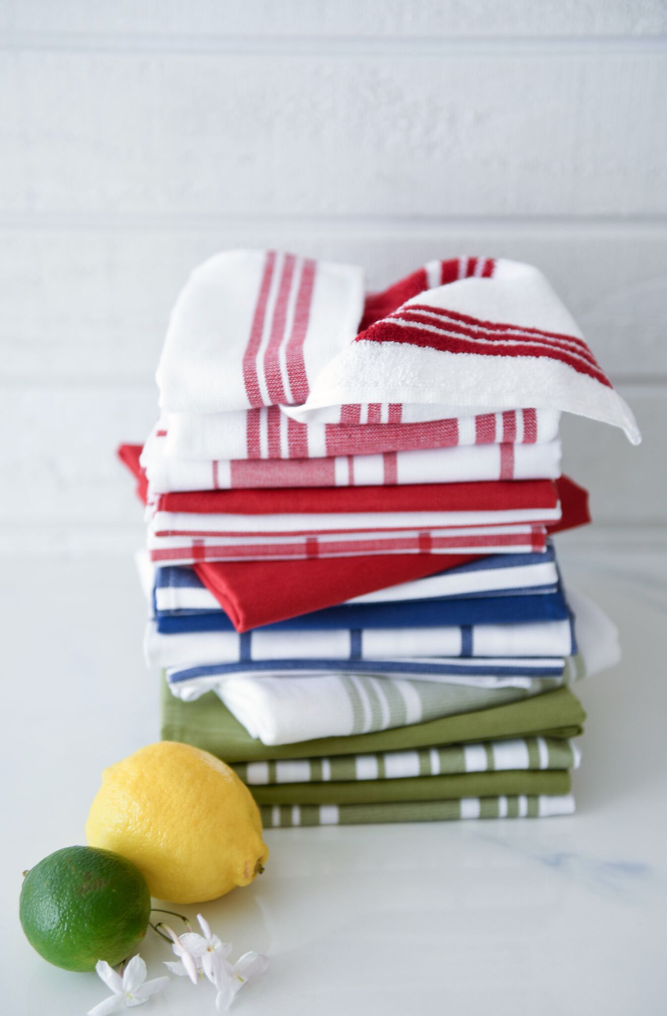 Oversized Cotton Hand Towels in Red