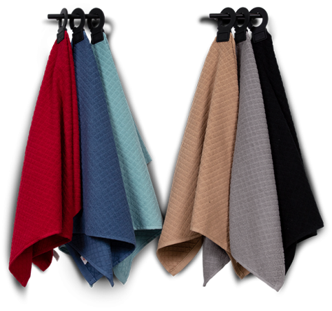 Ritz Hook and Hang Woven Kitchen Towel, Set of 2 - Titanium