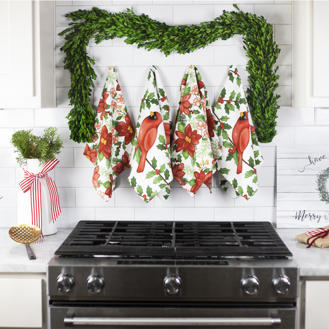 Farmhouse Christmas Tree Kitchen Towel, Christmas Kitchen Towels